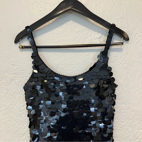 Vintage Rampage Paris Dress Small Black Sequin Beaded Embellished S - Picture 3 of 8